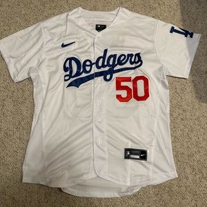 Mookie Betts Jersey White Los Angeles Dodgers New Medium Mens